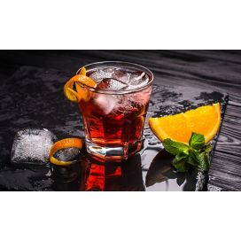 Cocktail with garnish