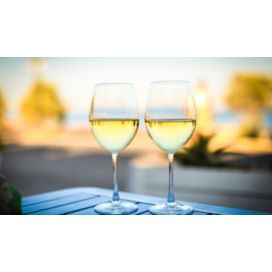 White wine glasses