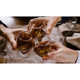 three glasses of brandy