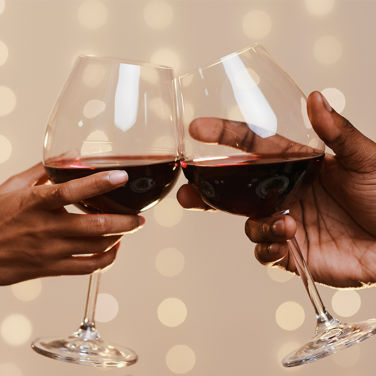 Red wine glasses of wine 