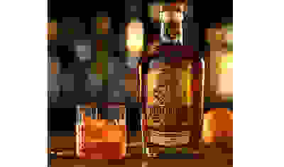 bourbon cocktail and bottle