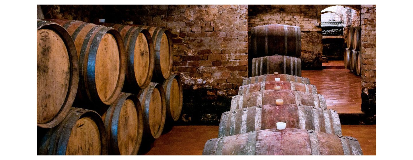 Barrels in a cellar