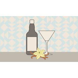 illustration of vodka with bottle 