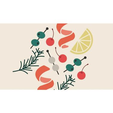 garnishes with a neutral background