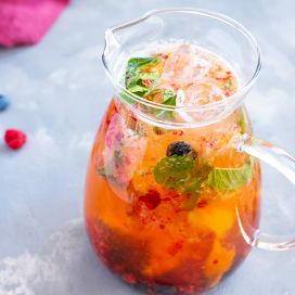 Sangria with fruits 