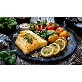Fish with butter sauce
