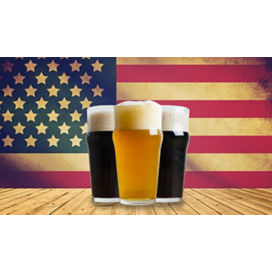 Beers against the American flag